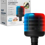 Sharper Image® Powerboost Hot + Cold Dual-Temperature Massage Gun Attachment – Instant Heat & Cold, 6 Temperature Levels, Compatible with Powerboost Massage Guns, Black