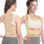 Back Brace Posture Corrector for Women & Men, Adjustable Shoulder Straightener with Full Back Support, Lower & Upper Back Pain Relief – Scoliosis, Spine Corrector (Beige, Medium)
