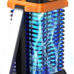 Solar Bug Zapper Outdoor Indoor, Mosquito Zapper with Dual-Mode Reading Lamp, Cordless & Rechargeable Electric Fly Trap, IPX4 Waterproof for Patio, Backyard
