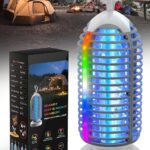 Bug Zapper Outdoor with Marquee Light, Cordless Mosquito Zapper, 4000mAh Rechargeable Electric Bug Zapper Indoor, Auto On/Off Waterproof Mosquito Trap Fly Zapper for Patio Backyard Kitchen Camping