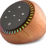 DreamSky Sound Machine for Sleep, White Noise for Sleeping Adults & Baby, Brown Noise Fan for Office Privacy & Noise Canceling, 26 Sounds & RGB Light, USB-C Powered for Home Travel, Wood Grain