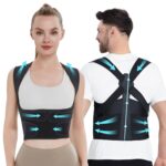 Posture Corrector for Men & Women – Adjustable Back Support Brace, Upper Pain Relief & Slouching Correction, Invisible Under Clothes (Black, Medium)