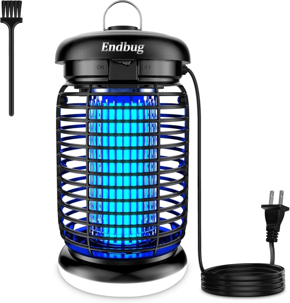 Endbug Bug Zapper, Bug Zapper Outdoor Indoor with LED Light, Electric Mosquito Zapper Fly Zapper, Waterproof Mosquito Killer Insect Zapper Fly Trap for Outside Patio Garden Backyard Home