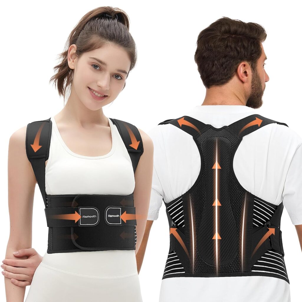 Back Brace Posture Corrector for Women and Men,Adjustable Full Back Support,Upper and Lower Back Pain,Shoulder Straightener,Neck,Hunchback,Hump,Neck,Spine Corrector (Large)