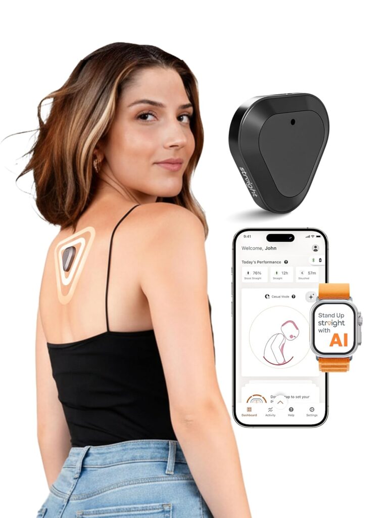 Straight Plus AI Powered Posture Corrector Trainer Device (Necklace Included) – Back Brace Smart Straightener Office Work Support – Back Postur Corrector Device – Posture Corrector for Women & Men