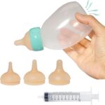 Pet Feeder Bottle, Silicone Feeding Nipple and Syringes for All Breed of Puppies and Other Animals Dongdong pet