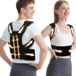 Back Brace Posture Corrector for Women and Men High Support Adjustable Lightweight Upper, Back Straightener for Neck Shoulder & Upper/Lower Back Pain Relief Under Clothes Breathable Invisible