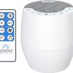 Serene Evolution White Noise Machine with 60 Soothing Sounds – Sound Machine for Adults and Baby – Noise Cancelling Sleep Music Machine with Remote Control – Ideal for Office Privacy – Black