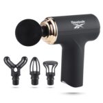 Reebok – Massage Gun, Handheld & Cordless Percussion Massager with Variable Speed w/ 4 Attachments for Deep Tissue Therapy to Light Pain Relief