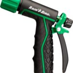 Rain Bird TRNZLADJRT Pistol Grip Rear Trigger Garden Hose Nozzle, Carbon Fiber Texture, Adjustable Spray Patterns