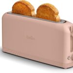 bella 2 Slice Slim Toaster, Fits-anywhere™ Kitchenware, 6 Setting Shade Control with Reheat & Cancel Buttons, Fits sourdough, 10” Long Slot, Anti Jam & Auto Shutoff, 900 Watt, Blossom