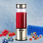 Portable Smoothie blender Glass bottle Mini USB rechargeable 2 battery Handheld Shakes blend Cup USB juicer Cordless Personal smoothies maker mixer