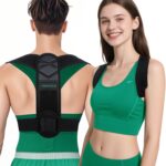 Posture Corrector for Women and Men, Adjustable Back Brace for Spine Alignment & Shoulder Support,Comfortable & Breathable Clavicle Straightener,Back Support,Supports Better Posture,Medium/Small(26″ to 41″ chest range)