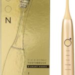 MOON Sonic Electric Toothbrush for Adults & Teens, Gold, 5 Smart Modes, Clean, White, Massage, Polish & Sensitive, Rechargeable with Travel Case & 2 Brush Heads, Industry-Leading 6 Week Charge