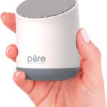 Pure Enrichment Wave Mini Travel Sound Machine – 6 Soothing Sounds Including White Noise, Seamless Loop Audio, Rechargeable Battery, 48 Hour Run Time, Optional Timer, and Storage Bag