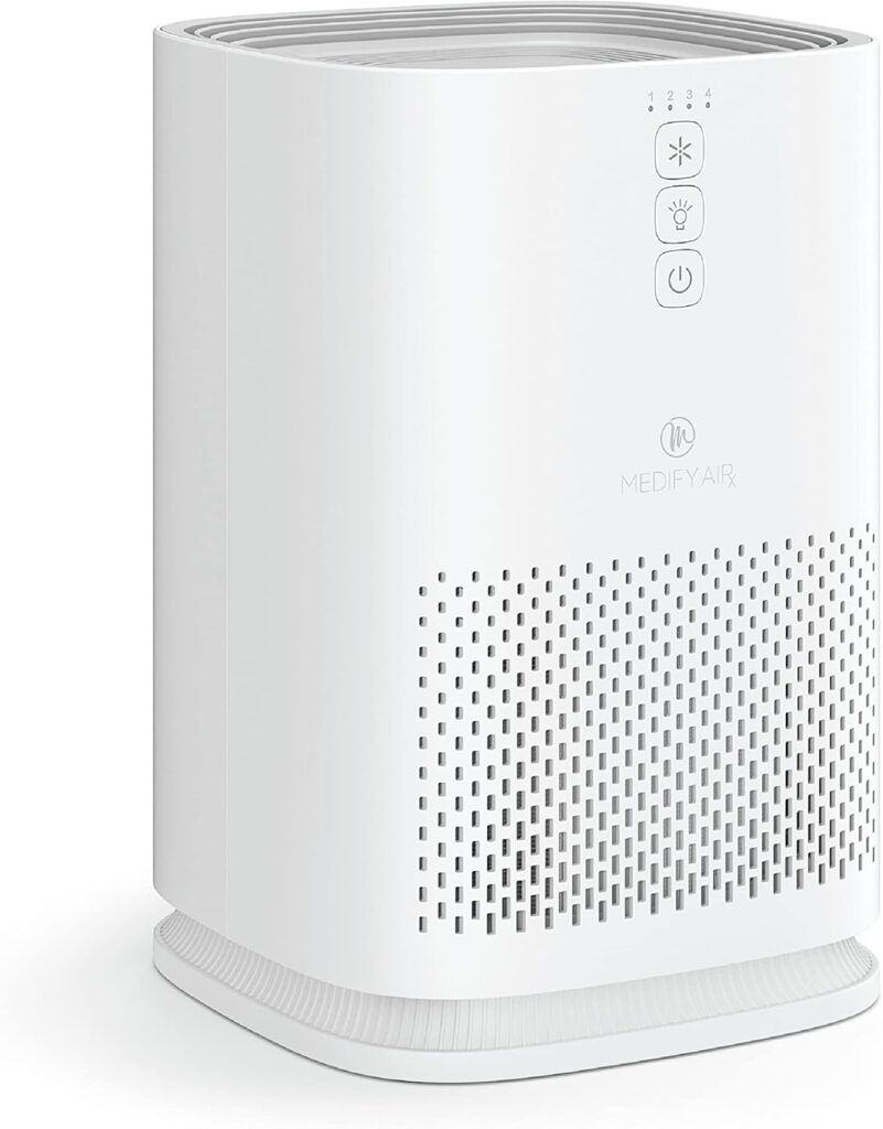 Medify MA-14 Air Purifier with True HEPA H13 Filter | 470 ft² per Hour for Smoke, Odors, Pollen, Pets | Removal to 0.1 Microns | White, 1-Pack