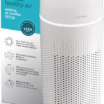 Homedics 5-in-1 PetPlus UV-C Air Purifier – 360-Degree HEPA Filter for 266 Sq Ft, Air Purifiers for Pets, Bedroom, and Home with Essential Oil Pads and Built-In Timer, 3 Speed Settings, White
