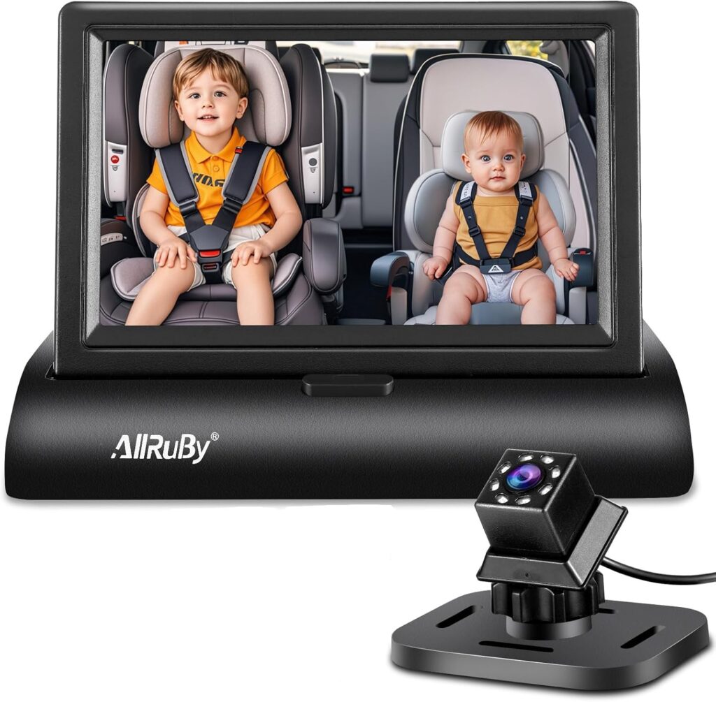 Baby Car Camera Monitor,Baby car Mirror,Digital Display, View Infant in Rear Facing Seat with Wide Clear View,Aimed at Baby-Easily to Observe The Baby’s Every Move