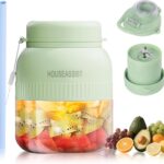 Portable Blender Personal blenders, 20oz Mini Blender for Shakes and Smoothies, Strong Cutting Power with 10 Blades, 600Ml Traveling Fruit Veggie Juicer Cup for Home, Sport, Office, Camping