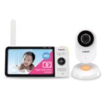 VTech VM818HD Baby Monitor, 5″ 720p Screen, Night Light, 110-degree Wide-Angle True-Color DayVision, HD No Glare NightVision, 1000ft Range, 2-Way Talk, Secure Transmission No WiFi