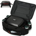 Gas Grill Carry Bag for Megamaster 1 Burner Portable Grill, Water-Resistant, Rip-Proof Material, Barbecue Bag for Camping, Outdoor Cooking, Black