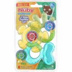 Nuby 3 Step Soothing Teether 3 Piece Set- Assorted Color