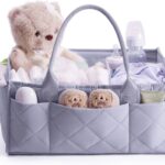 CEI-CEI Baby Diaper Caddy Organizer Large Nursery Storage Basket with Handles for Newborn Essentials, Car Diaper Organizer, Gift for Baby Shower and Registry Must-have