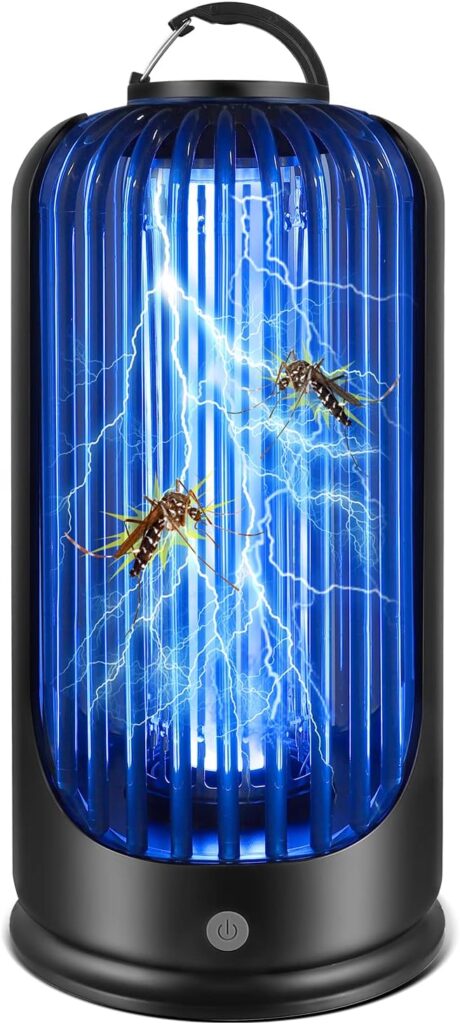 Bug Zapper 2000V High Powered UV Light Electric Mosquito Zapper Waterproof Mosquito Killer Lamp Light-Emitting Flying Insect Control Lamp for Home, Patio, Backyard, Camping