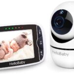 HelloBaby Baby Monitor with Remote Pan-Tilt-Zoom Camera and 3.2” LCD Screen, Infrared Night Vision (Black)