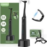 Electric Flosser for Teeth with 5 Speeds + 54 Refill Heads, Water Flosser Alternative, Easy Glide Flossing for Sensitive Gum, Rechargeable Oral Kit, 5X Cleaning, Portable Dental Floss Picks for Adults