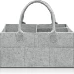 Baby box, diaper storage box, felt diaper storage box, baby products with handles (large)