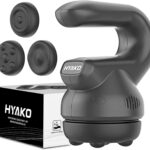 HYAKO Handheld Professional Mini Orbital Buffer Relief Massager, Adjustable Multi-Speed Vibration Deep Tissue Body Chiropractic Massager for Neck, Shoulder, Leg,Back muscle pain relief massage therapy