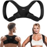 Copper Compression Posture Corrector for Men & Women – Adjustable Copper Infused Orthopedic Brace for Pain Relief from Bad Posture, Slumping – Targets Upper Back, Shoulders, Neck, Clavicle