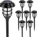 SOLPEX Solar Lights for Outside, Solar Outdoor Pathway Garden Lights Waterproof, Solar Powered Landscape Lighting for Yard, Garden, Pathway, Patio, Porch, Walkway, Driveway, 8 Pack(Cold White)