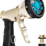 RAINPOINT Garden Hose Nozzle, Hose Sprayer Nozzle, Heavy Duty Metal Hand Sprayer, Watering Plants and Lawn,Blue