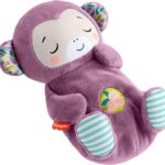 Fisher-Price Baby Toy Soothe ‘n Snuggle Purple Monkey Plush Portable Sound Machine with Breathing Motion & Lights for Newborns Ages 0+ Months