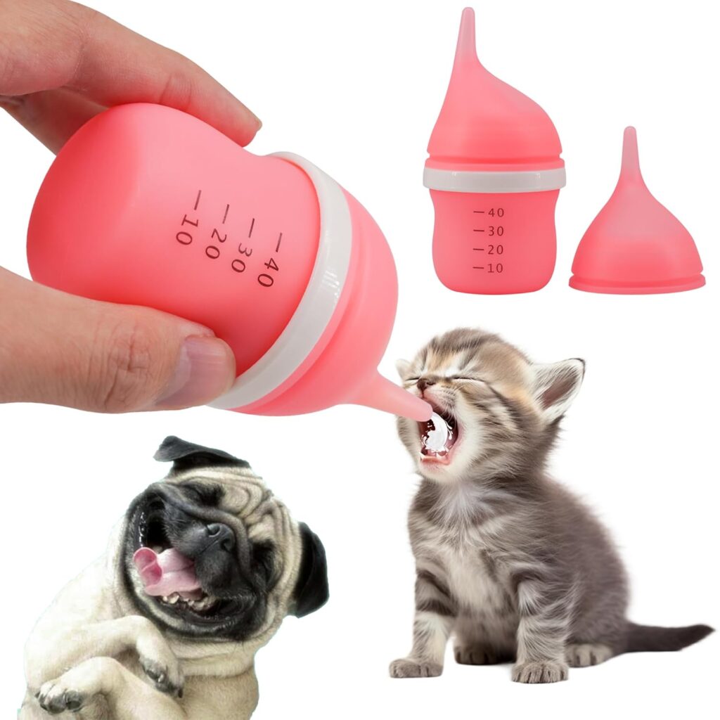 Pet Feeding Bottle for Puppies and Kittens,40ml Pink