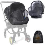 Orzbow Baby Mosquito Net for Car Seat, Universal & Breathable Infant Car Seat and Stroller Bug Net, Carseat Insect Protection, Suitable Summer Night Walking, Baby Camping & Travel, Black