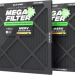 PuroAir Mega Filter – MERV 13 20x20x1 Air Filters For Home With Activated Carbon – Filters Allergens, Pet Dander, Smoke, Dust – Furnace and AC Filters – Air Filters 20x20x1 MERV 13 (2 Pack)