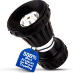 LEMATEC Heavy Duty Adjustable Garden Hose Nozzle – Ultimate 3/4″ Brass Sprayer for Powerful Cleaning & Watering – Professional-Grade Fireman Nozzle (LE-GN8008)