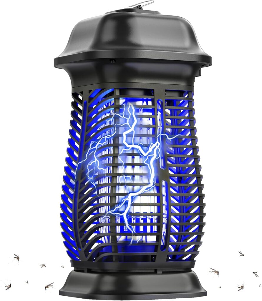 Bug Zapper, Electric Mosquito Zapper Outdoor, Fly Traps Indoor Outdoor, Flying Insects Zapper, Mosquito Killer Indoor 85-120V, 4200V, ABS Plastic Outer (Black)