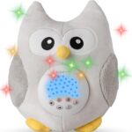 Bubzi Co Sound Machine, Portable Owl Soother & Night Light Projector, Comforting Electronic Infant Toddler Sleep Aid & Shush with White Noise