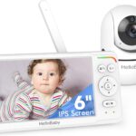 HelloBaby Baby Monitor 6″ World First IPS Screen 30H Battery, Secure No WiFi, Pan Tilt Video Camera with Night Vision, VOX, 2-Way Talk, 1000ft, Portable Video Audio Monitor Ideal for Mom, Elderly, Pet
