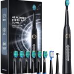 TEETHEORY Sonic Electric Toothbrushes for Adults and Kids, 8 Brush Heads Electric Toothbrush with 40000 VPM Deep Clean 5 Modes, Rechargeable Fast Charge 4 Hours Last 30 Days