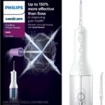 Philips Sonicare Cordless Power Flosser 3000 – Water Flosser with Innovative Quad Stream Technology, Oral Irrigator with 2 Flossing Modes and 3 Pressure Levels, IPX7 Waterproof, White, HX3826/21