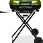 Brand-Man Propane Gas Grill, Portable Standup Grill with Folding Cart & Push-Button Ignition, Ideal for Camping, Tailgating, BBQ, Backyard, Patio & More