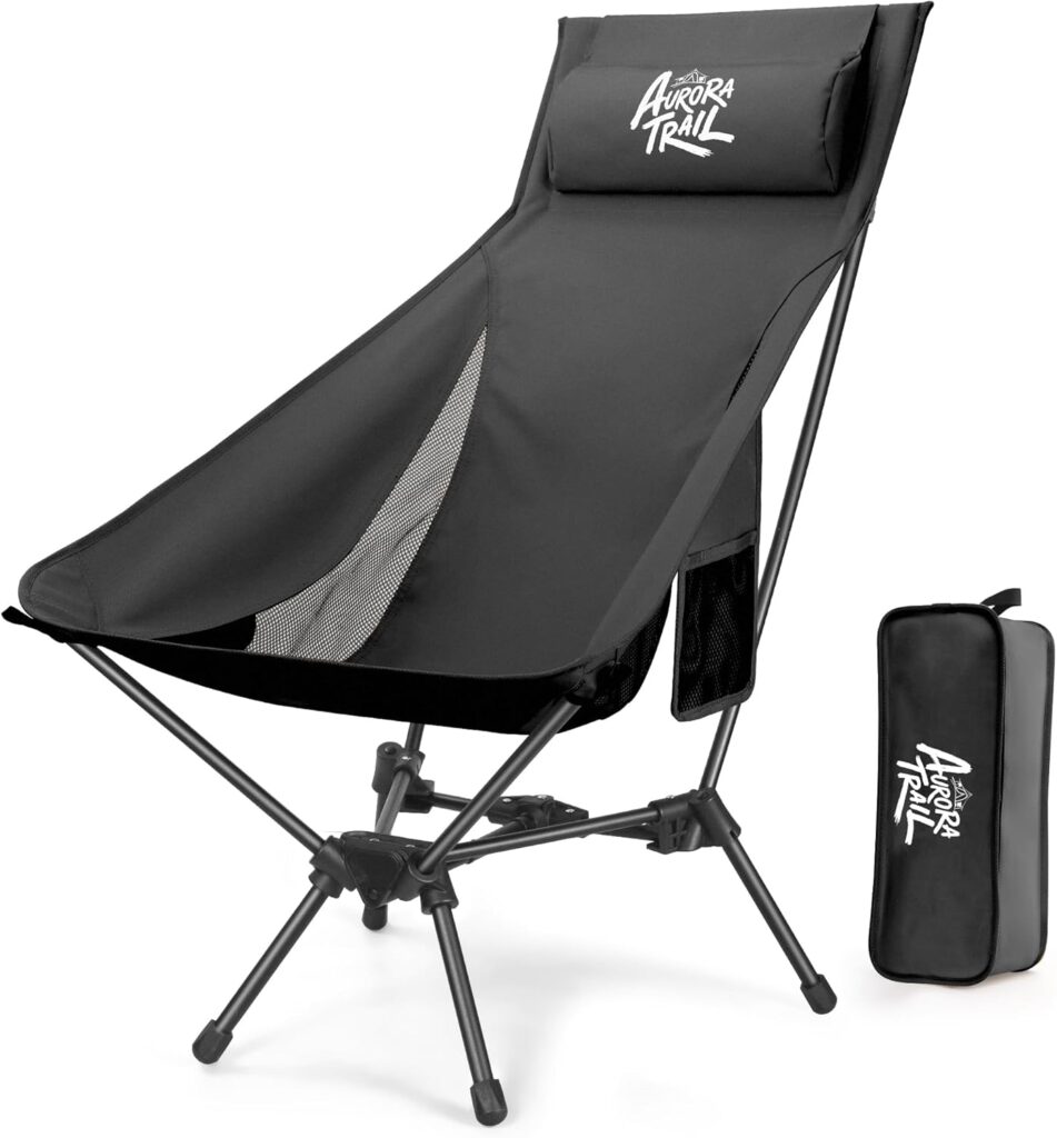 Compact Folding Camping Chair,Backpacking Chair,Supports 374lbs,Portable Travel & Hiking Chair,Lightweight Design,Perfect for Hiking Gear, Picnics and Traveling