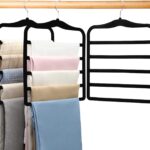 Closet Organizers and Storage,3 Pack Organization and Storage Pants-Hangers-Space-Saving,Velvet Hanger for Dorm Room for College Students Girls Boys Guys Hanging Jean Scarf
