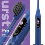 Burst Pro Sonic Advanced Electric Toothbrush for Adults (Blue) | Soft Bristles | 33,000 Vibrations | Long-Lasting Battery and Multiple Brushing Modes