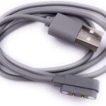 Xcivi Replacement Magnetic Induction USB Charging Cable for Portable Blender Mini Personal Smoothie Blender USB Fruit Juicer Mixer and Fruit and Vegetable Wash Machine, 2FT (Grey)